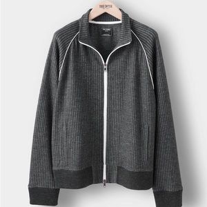 Todd Snyder CHALK STRIPE PINTUCK PANT IN CHARCOAL